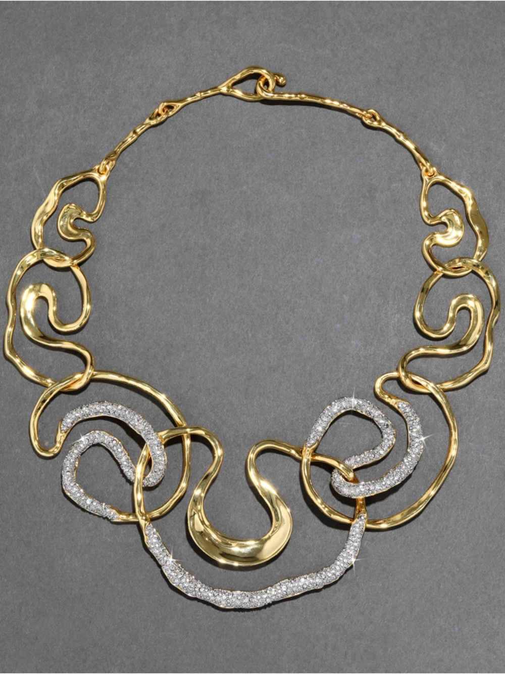 ALEXIS BITTAR Solanales Gold Crystal Intertwined Necklace